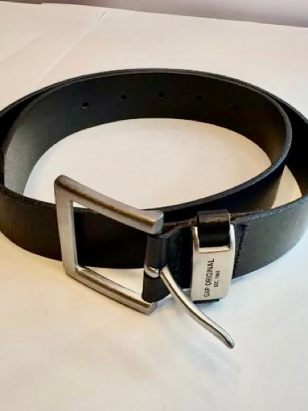 Gap - black, genuine leather belt - Youth XL